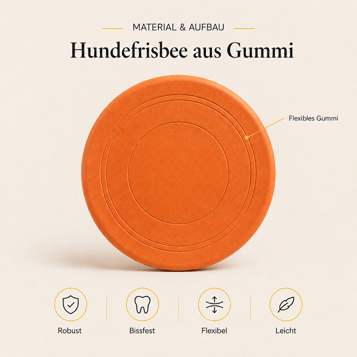 Hundefrisbee aus Gummi