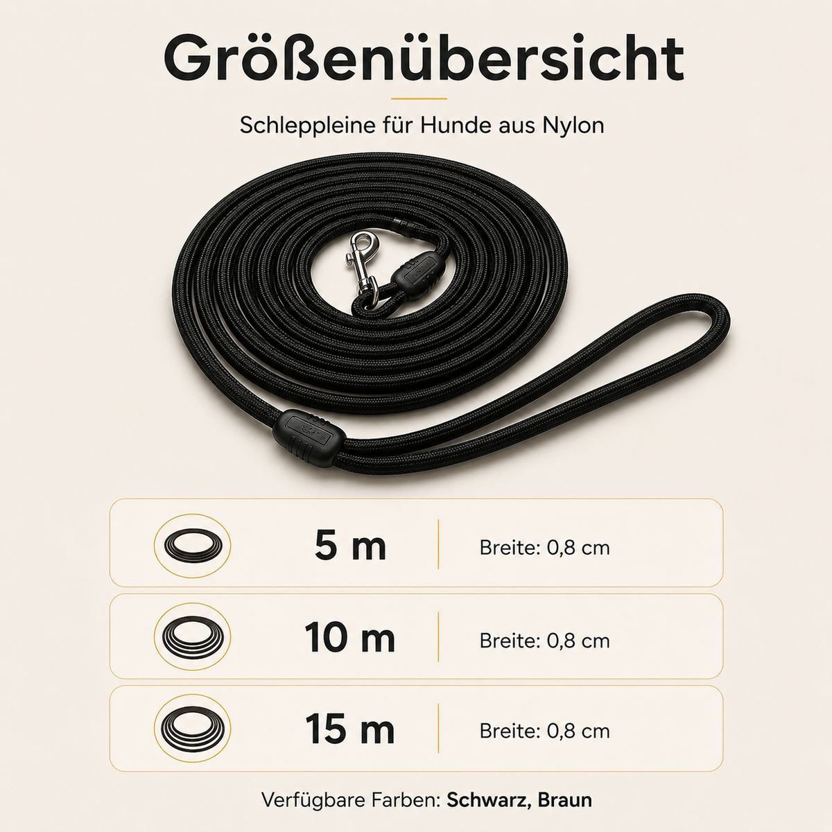 Schleppleine für Hunde aus Nylon