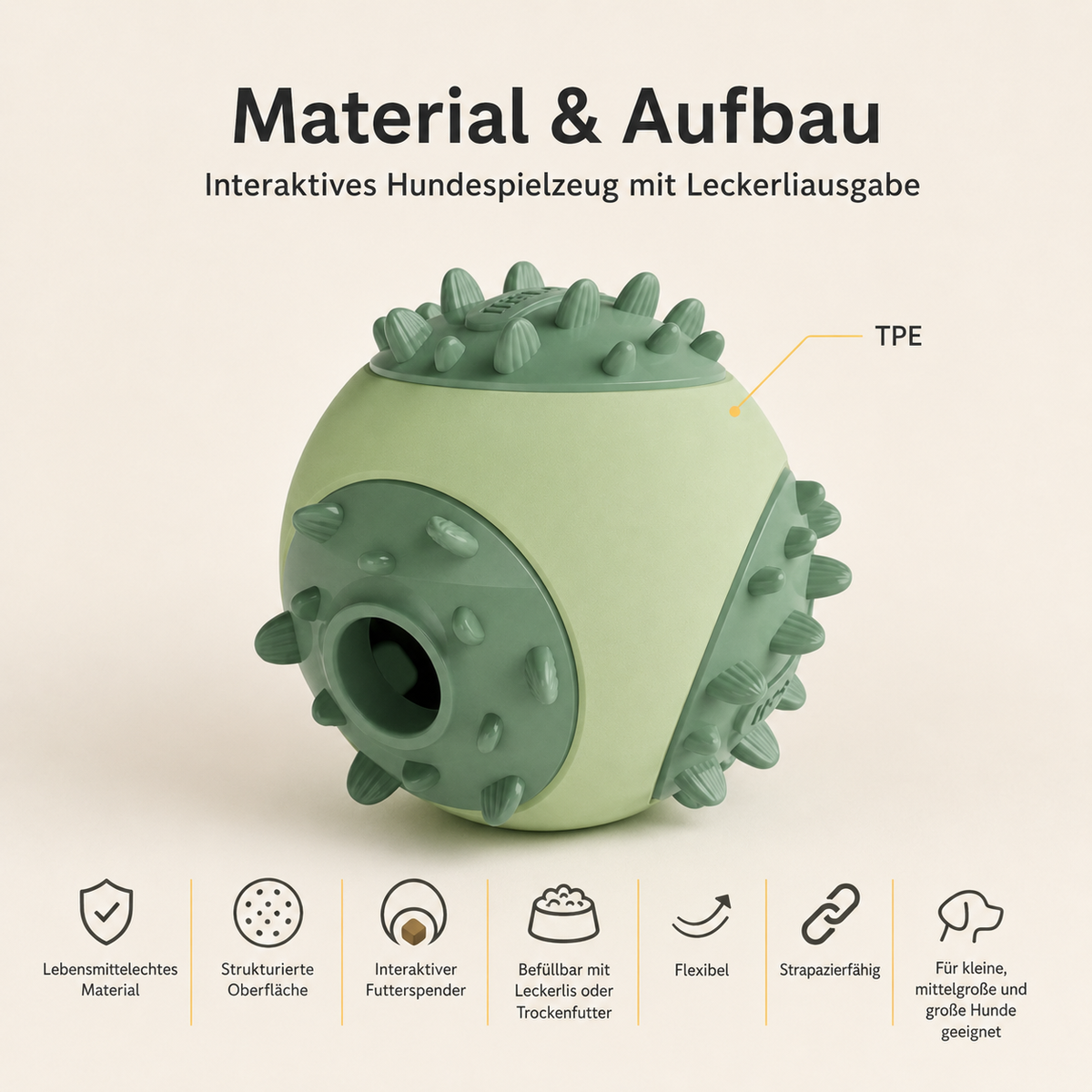 Interaktives Hundespielzeg mit Leckerliausgabe