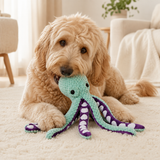 Plüsch-Oktopus Hundespielzeug mit Quietscher
