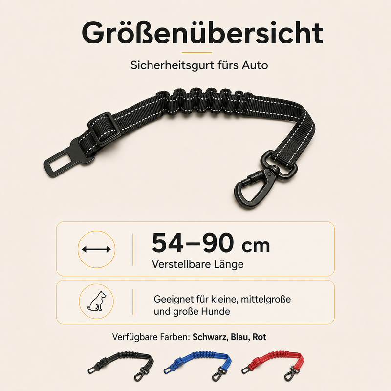 Hunde-Sicherheitsgurt fürs Auto