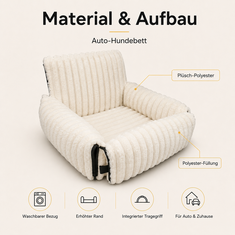 Auto-Hundebett für kleine Hunde