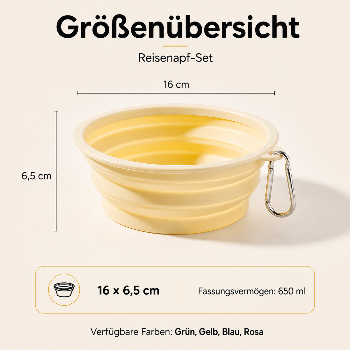 Faltbares Reisenapf-Set