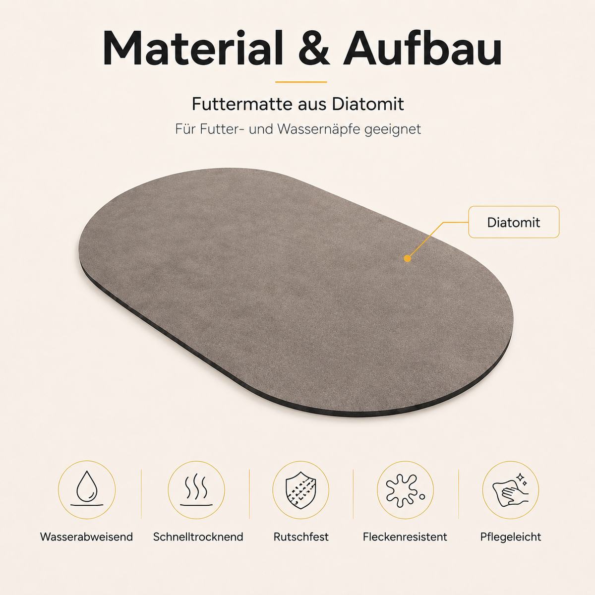 Futtermatte aus Diatomit