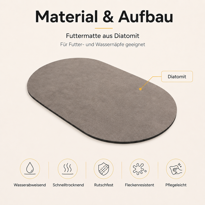 Futtermatte aus Diatomit
