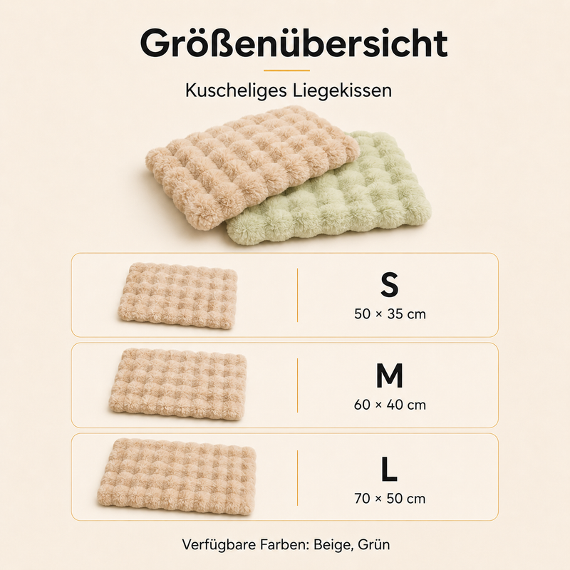 Kuscheliges Liegekissen in Felloptik