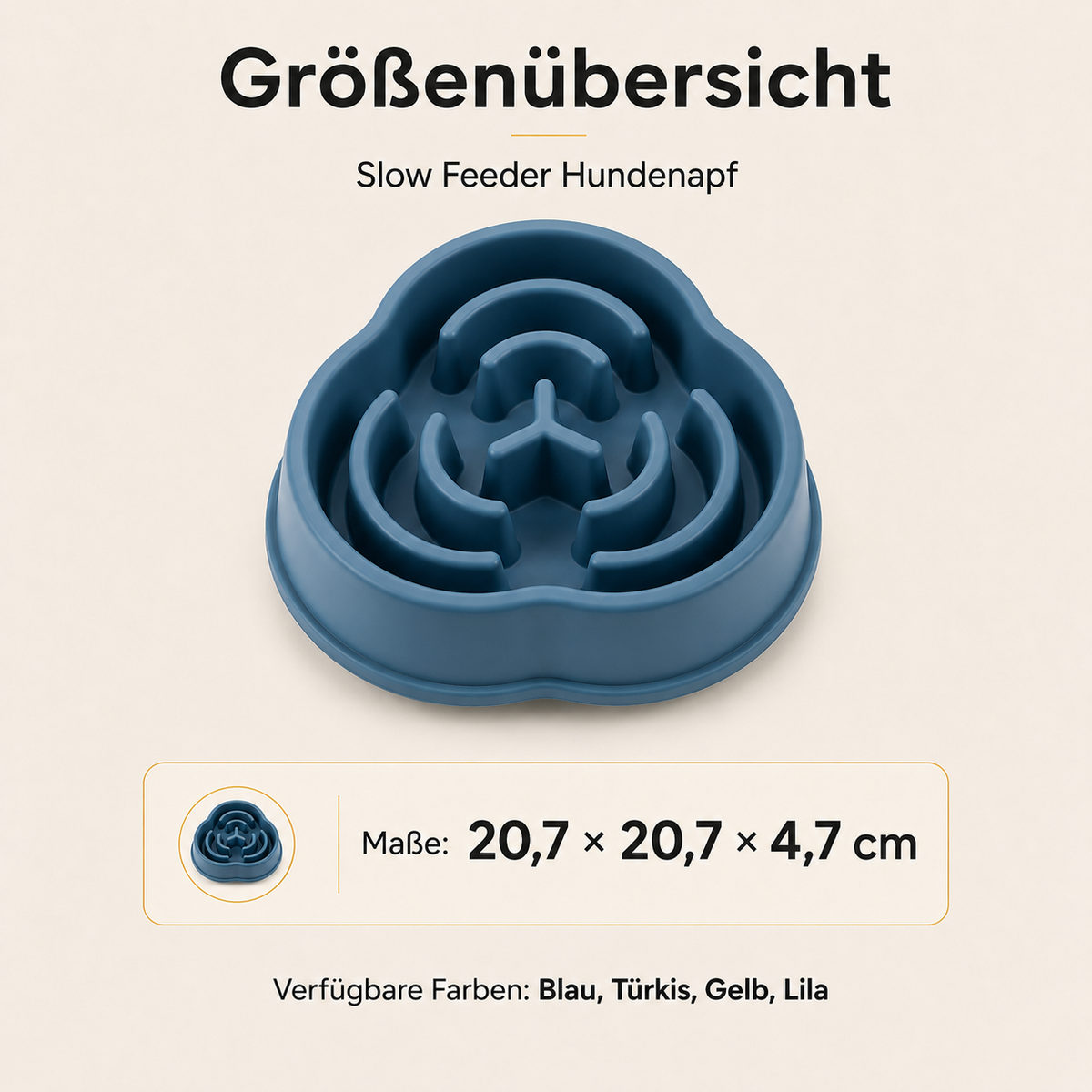 Slow Feeder Hundenapf mit Anti-Slip-Füßen