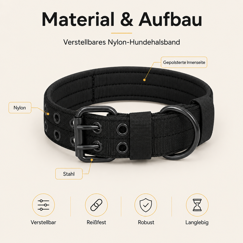 Verstellbares Nylon-Hundehalsband