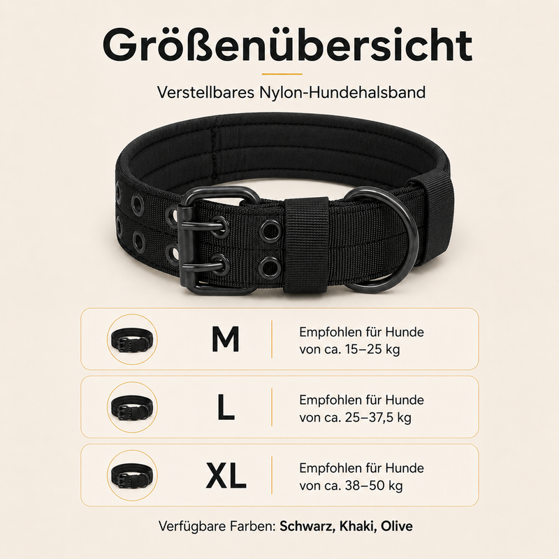 Verstellbares Nylon-Hundehalsband