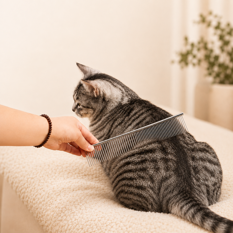 Edelstahl-Fellkamm für Hunde & Katzen