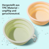 Faltbarer Hundenapf & Katzennapf aus Silikon – Reisenapf für Wasser und Futter, Outdoor Futternapf für Spaziergänge, Camping & Reisen