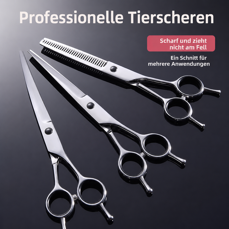 Professionelle Fellschere für Hunde & Katzen – Grooming Schere aus Edelstahl für präzises Trimmen