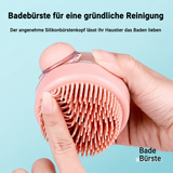 Pflegebürste für Hunde & Katzen – Fellpflege- & Massagebürste zum Entfernen loser Haare beim Baden und Bürsten