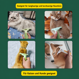 3-in-1 Fellkamm für Hunde & Katzen – Edelstahl Entfilzungskamm zum Bürsten, Ausdünnen und Entwirren