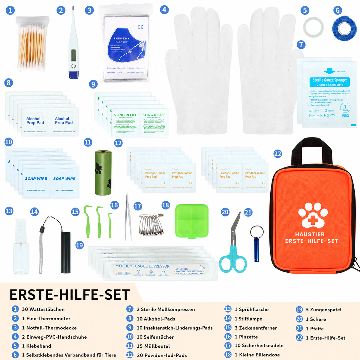 Erste-Hilfe-Set für Hunde & Katzen