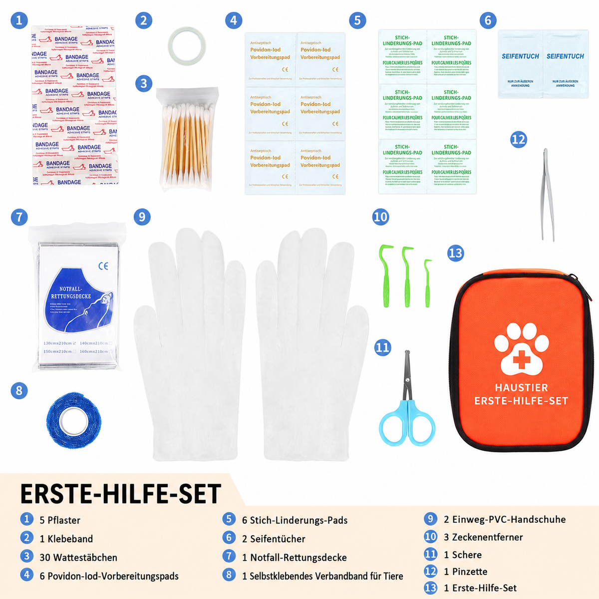 Erste-Hilfe-Set für Hunde & Katzen