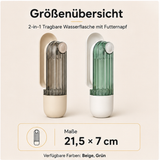 2-in-1 Tragbare Wasserflasche mit Futternapf