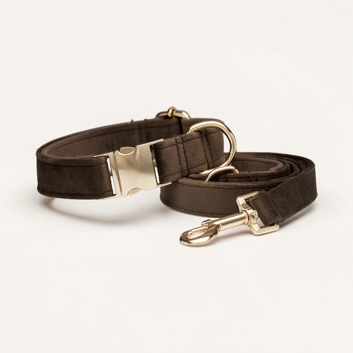 Samt-Halsband & Leinen-Set