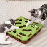 Interaktives Katzenspielzeug – Intelligenzspiel für Katzen mit Bällen und Verstecken