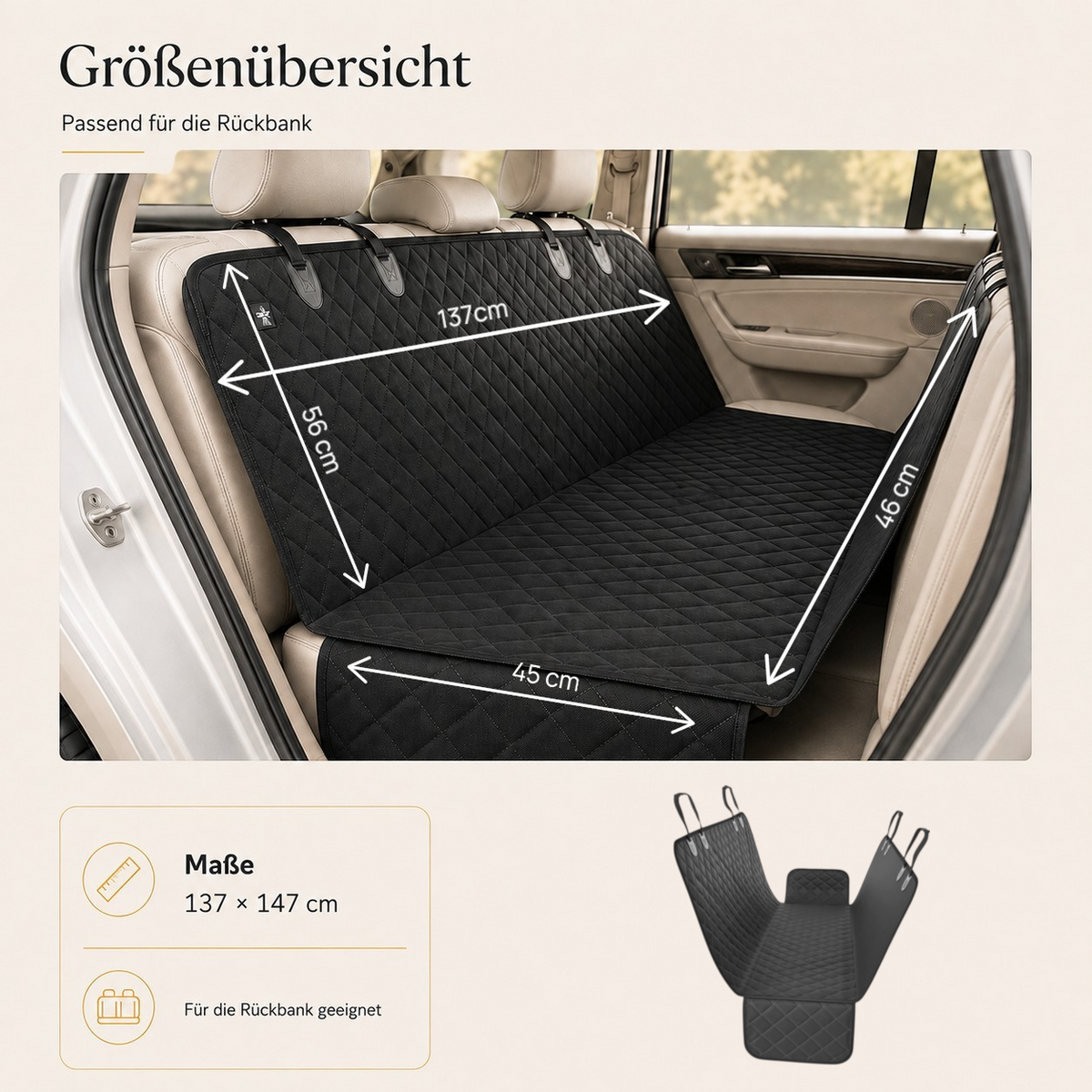 Rückbankschutz für Hunde